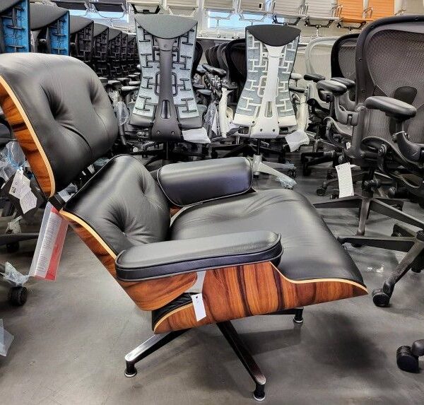 Herman Miller Eames Lounge Chair and Ottoman Leather