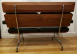 Herman Miller Ray & Charles Eames Black Leather Walnut 2 seater Sofa - Image 7