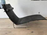 Poul Kjaerholm Fritz Hansen PK24 Concrete Leather Lounge Chair - Image 3