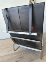 Poul Kjaerholm Fritz Hansen PK24 Concrete Leather Lounge Chair - Image 5