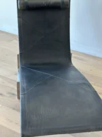 Poul Kjaerholm Fritz Hansen PK24 Concrete Leather Lounge Chair - Image 2